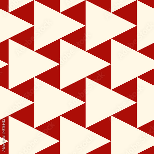 Contemporary geometric pattern. Repeated triangles motif. Seamless surface design. Modern geo abstract background. Minimalist wallpaper. Simple ornamental digital paper, textile print. Vector art