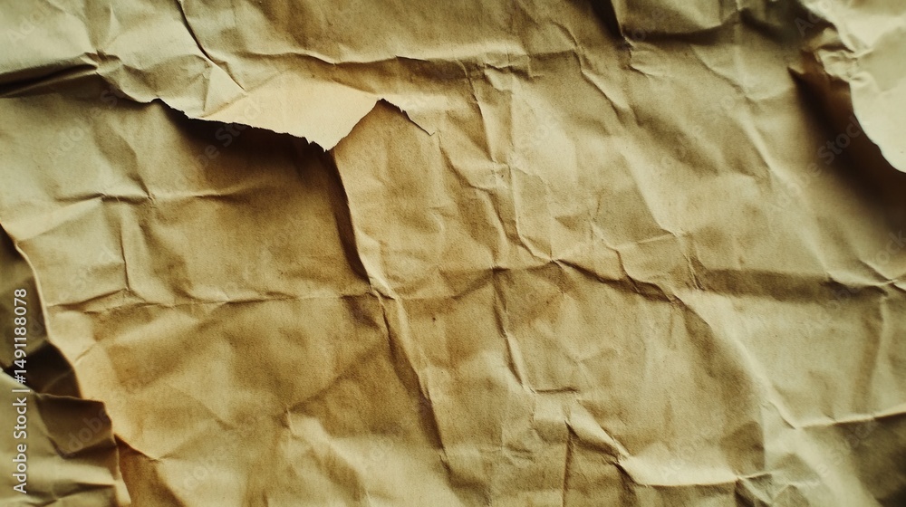 Textured Crumpled Brown Paper Background for Creative Design Projects Textured Crumpled Brown Paper Background for Creative Design Projects