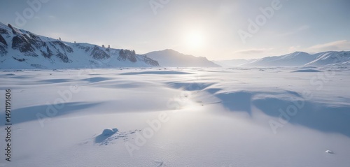 Wallpaper Mural Vast expanse of snow, stark winter scene, shimmering ice,  shimmering,  icy plains Torontodigital.ca
