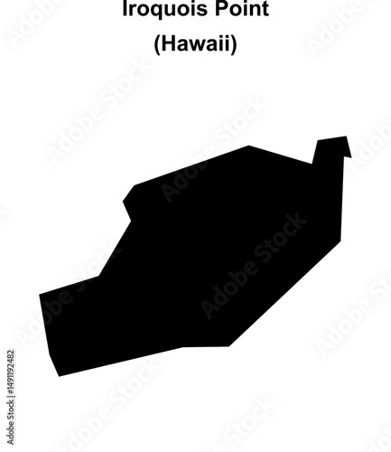 Iroquois Point (Hawaii) blank outline map
