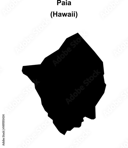Paia (Hawaii) blank outline map