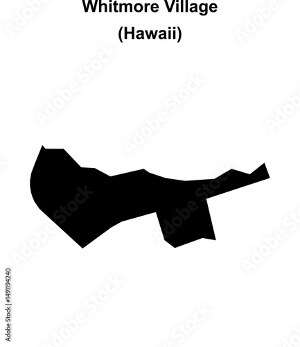 Whitmore Village (Hawaii) blank outline map