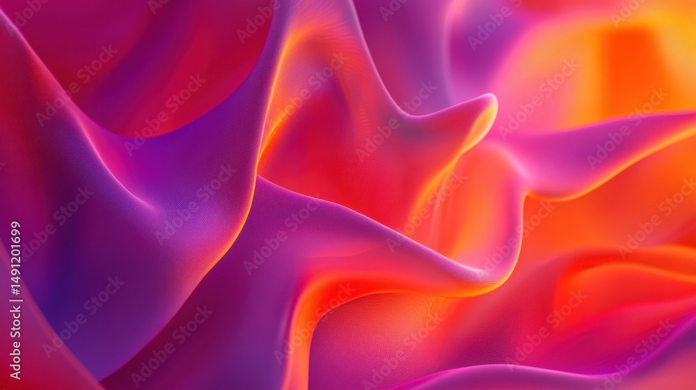Obraz premium Colorful Abstract Flowing Fabric Texture in Beautiful Gradients