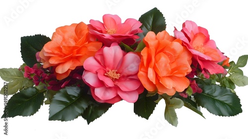 Vibrant Artificial Flower Arrangement Roses and Greenery