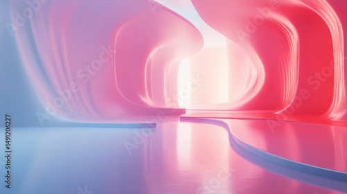 Wallpaper Mural Abstract interior design with a dynamic color scheme. Torontodigital.ca