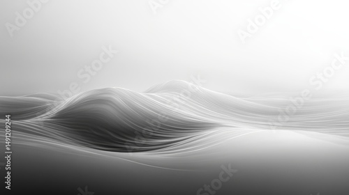 Wallpaper Mural Abstract grayscale design with flowing lines. Torontodigital.ca