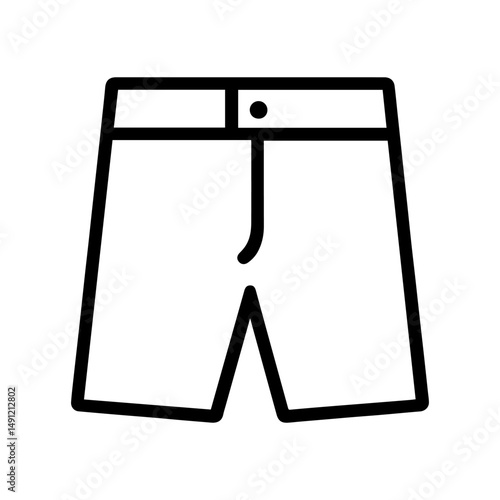 line icon shorts on white background vector
Vector icon clothes and shoes
