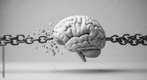 Shattered brain constrained by chains