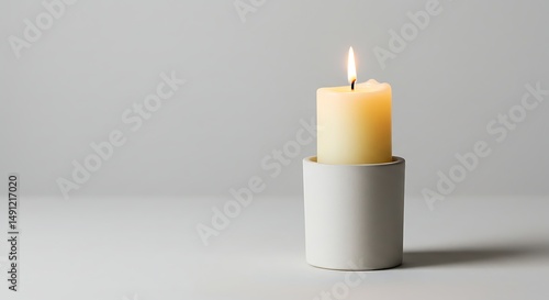 Wallpaper Mural Simple candle holder with candle Torontodigital.ca