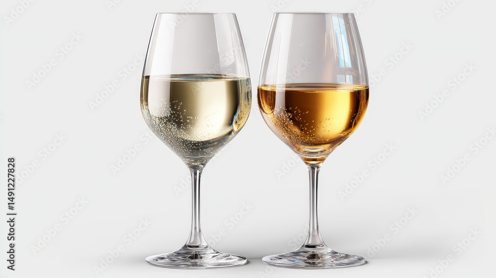 Isolated 3d realistic vector empty and full wine glass on transparent background with red stain for menu and restaurant lists. Isolated 3d realistic vector empty and full wine glass on transparent background with red stain for menu and restaurant lists.