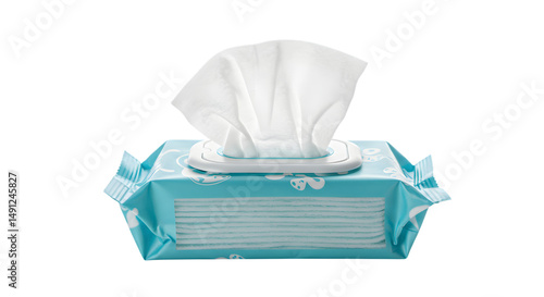 wet wipes isolated on white background