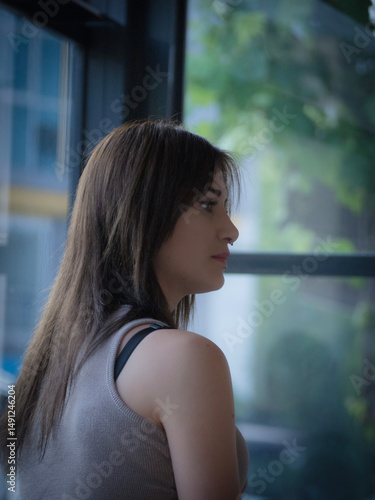 young girl into cafe. Free Download young girl into cafe. - GFXLoad