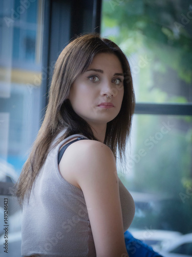 Free Download young girl into cafe. - GFXLoad