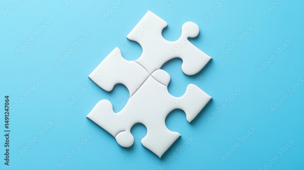 A single, glossy blue puzzle piece sits isolated against a vibrant blue background. A single, glossy blue puzzle piece sits isolated against a vibrant blue background.