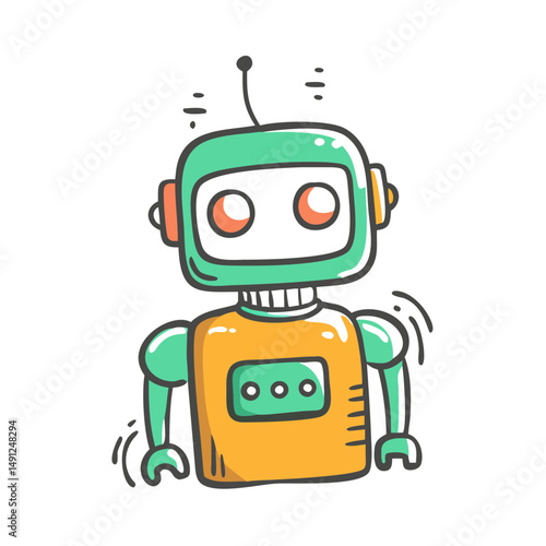 Wallpaper Mural robot icon, robot vector illustration-simple illustration of robot, perfect for robot logos and icons Torontodigital.ca