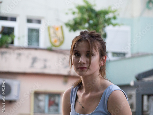young girl into cafe. Free Download young girl into cafe. - GFXLoad