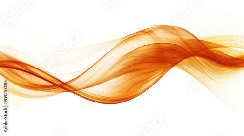 Abstract Flowing Waves of Orange and White for Creative Backgrounds