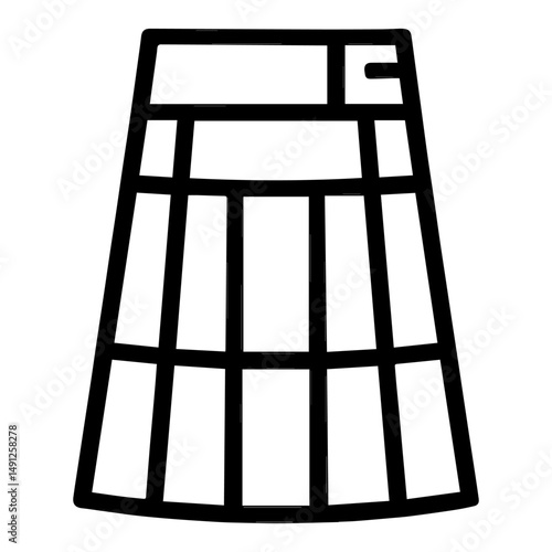 line icon kilt irish on white background vector
Vector icon clothes and shoes