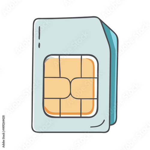 sim card icon, sim card vector illustration-simple illustration of sim card, perfect for sim card logos and icons
