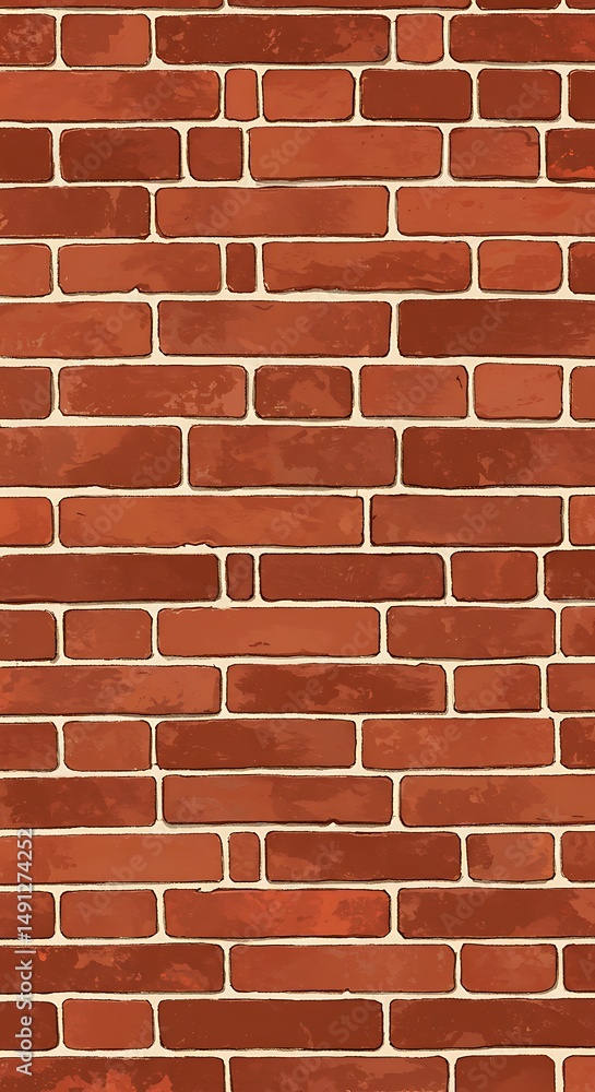 Obraz premium Rustic Red Brick Wall Texture: Warm, Earthy Tones