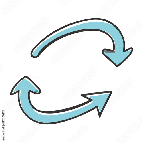 Free Download thin curved arrows icon, thin curved arrows vector illustration-simple illustration of thin curved arrows, perfect for thin curved arrows logos and icons - GFXLoad