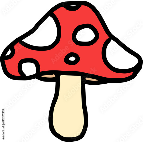 cartoon toadstool mushroom
