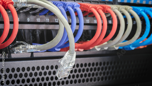 Slika na platnu cables with different colors and numbers