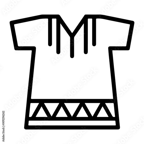 line icon african tunic on white background vector
Vector icon clothes and shoes