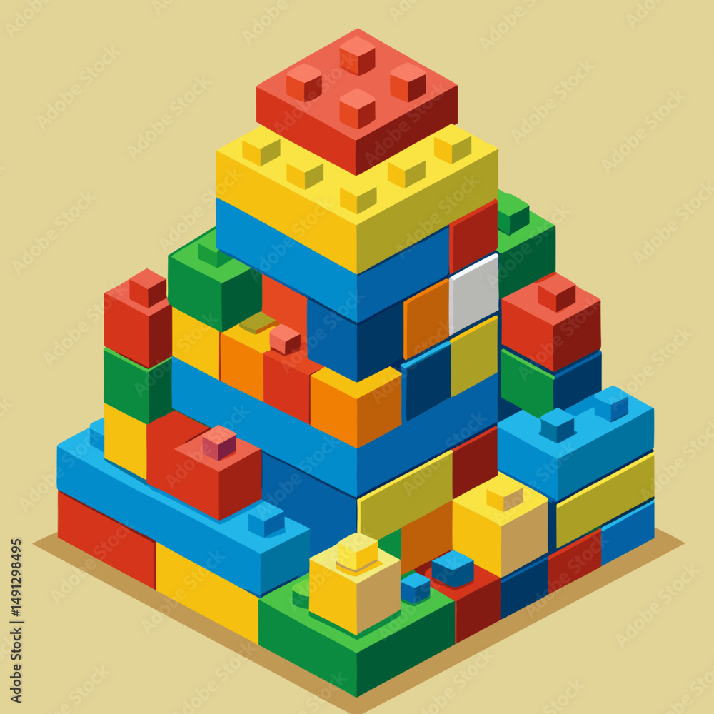 Naklejka premium toy building blocks