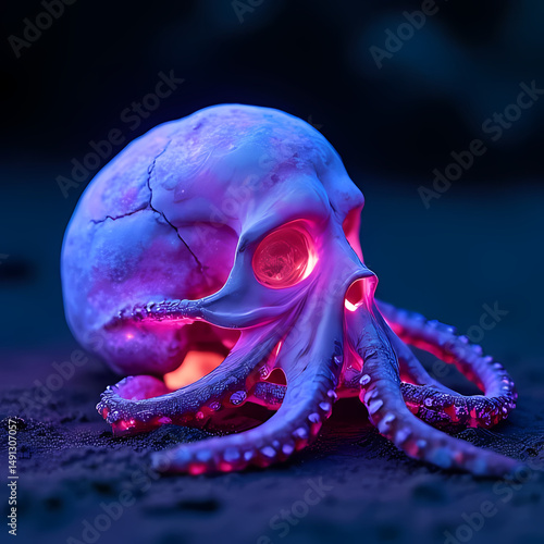 Davy Jones’ Bioluminescent Skull Washed Ashore