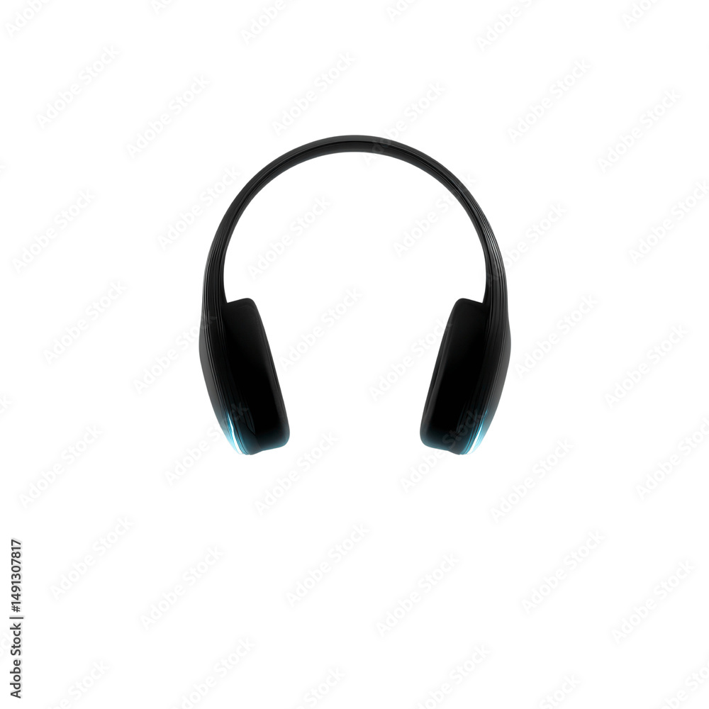 Modern Wireless Headphones Isolated on Green Transparent background Modern Wireless Headphones Isolated on Green Transparent background