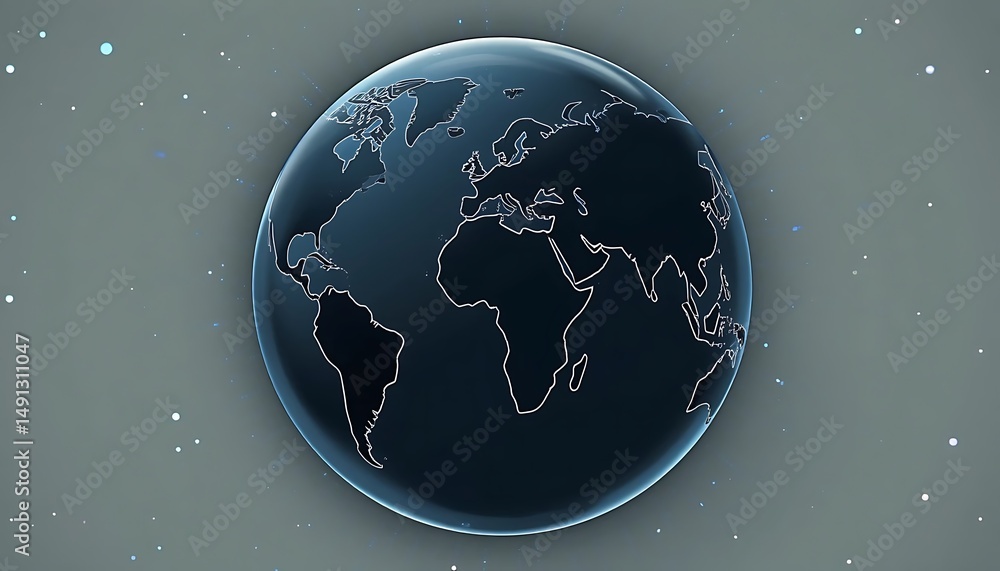Fototapeta premium Global Perspective: A 3D Render of Planet Earth