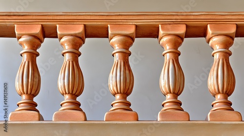 Elegant Orange Balustrade Detail Architectural Design