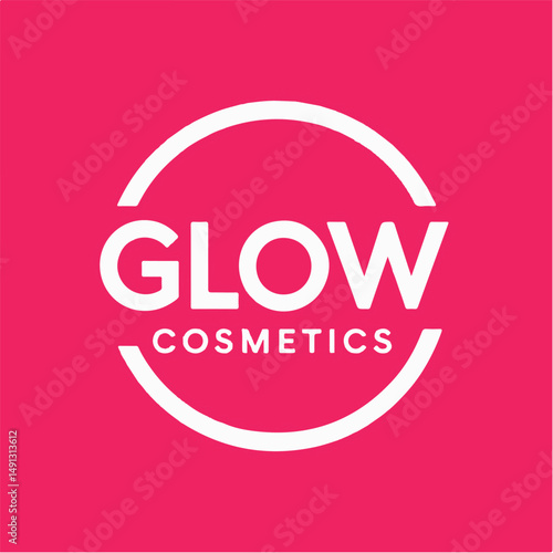 Modern Scarlet Glow Cosmetics Logo Design for Beauty Brand.eps