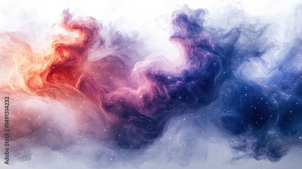 Fototapeta premium Abstract swirling clouds of color and light.