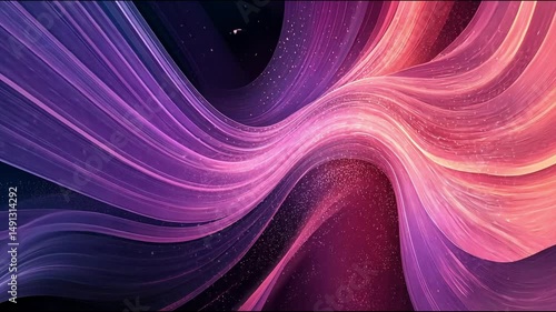 Wavy colorful lines.