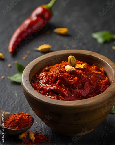 Spicy Harissa Paste in Bowl