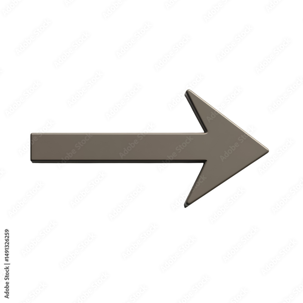 Minimalistic Arrow with a Defined Edge in Stonegrey Isolated on Transparent Background Minimalistic Arrow with a Defined Edge in Stonegrey Isolated on Transparent Background
