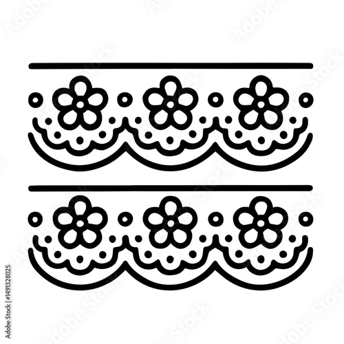 lace line icon on white background vector
Vector icon clothes and shoes