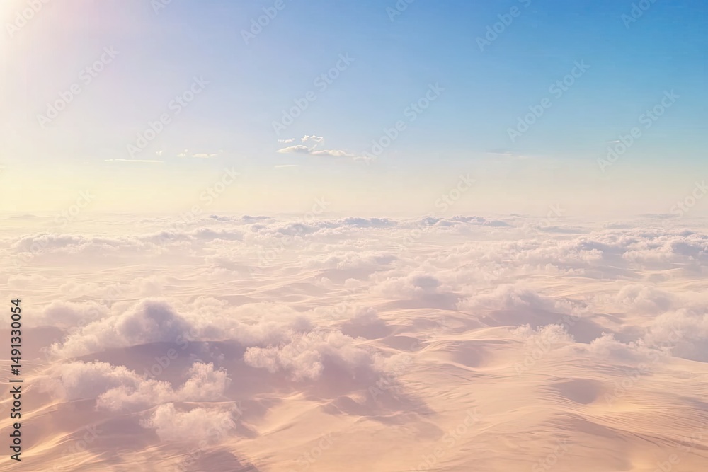 Obraz premium Above the clouds, a serene sunrise view
