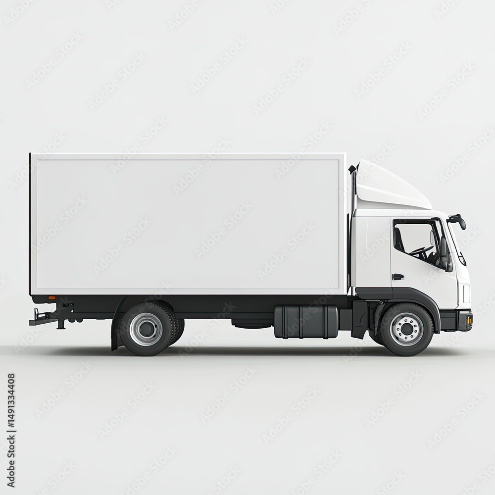 White delivery truck side view (2) White delivery truck side view (2)
