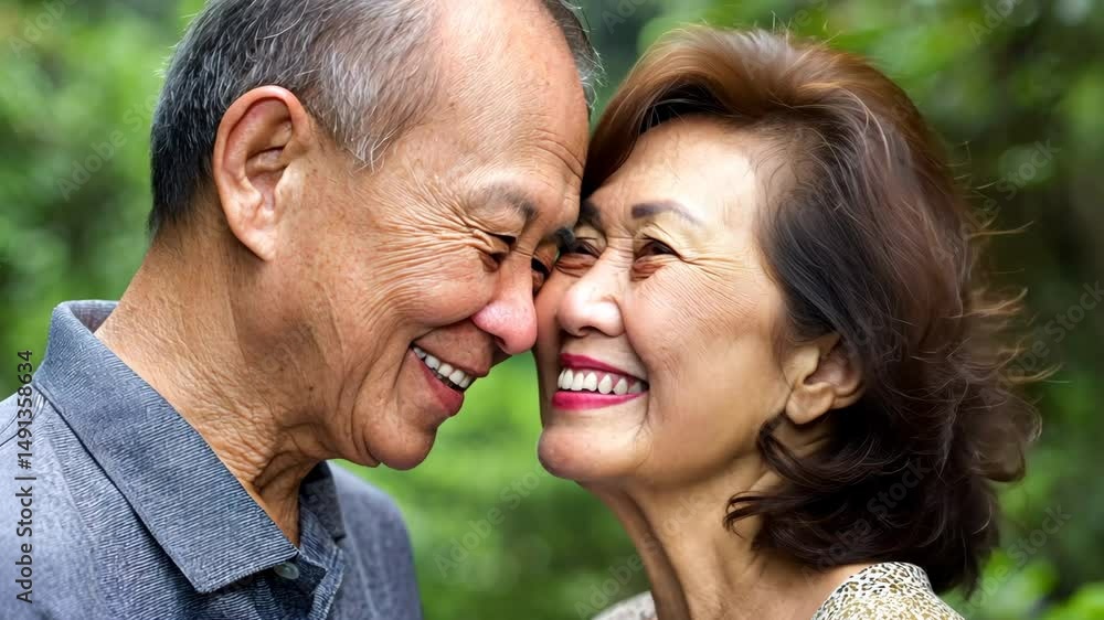 An Asian senior couple An Asian senior couple