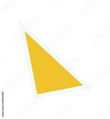 Free Download Bold abstract triangle element sticker. Modern geometric shape and symbol. Flat design with a brutalist style, ideal for contemporary projects, branding, and graphic applications. - GFXLoad