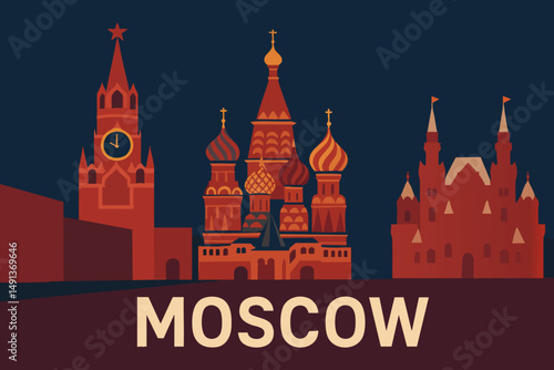 Red Square Moscow at Night