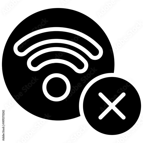 no internet glyph icon