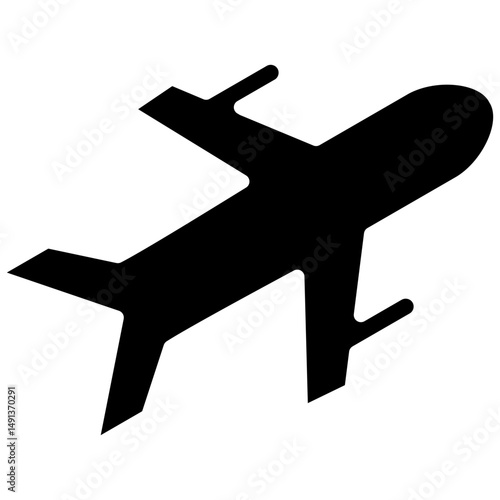 airplane glyph icon