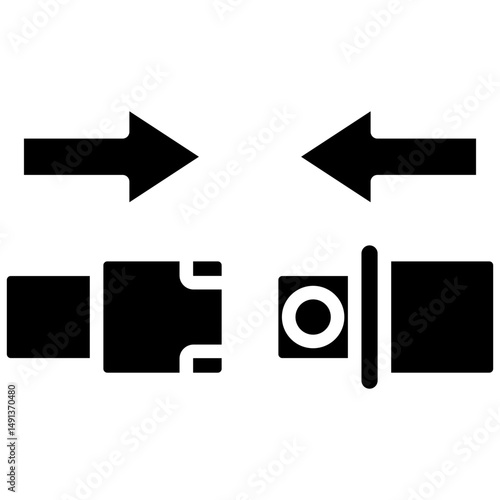 seatbelt glyph icon