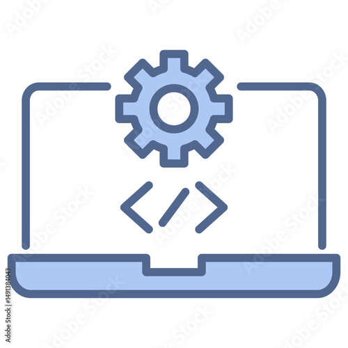 Computer Software Blue Icon
