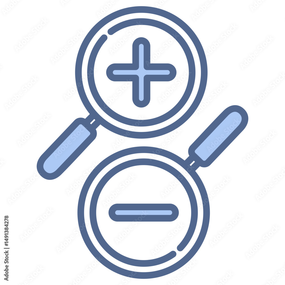 Fototapeta premium Zoom Blue Icon