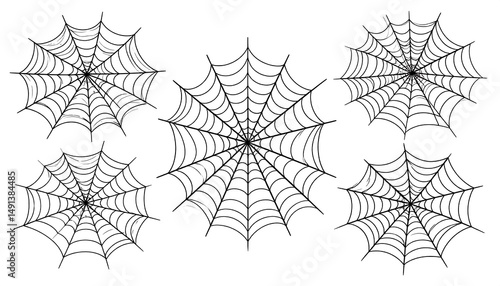 Spiderwebs Collection with Halloween Design.